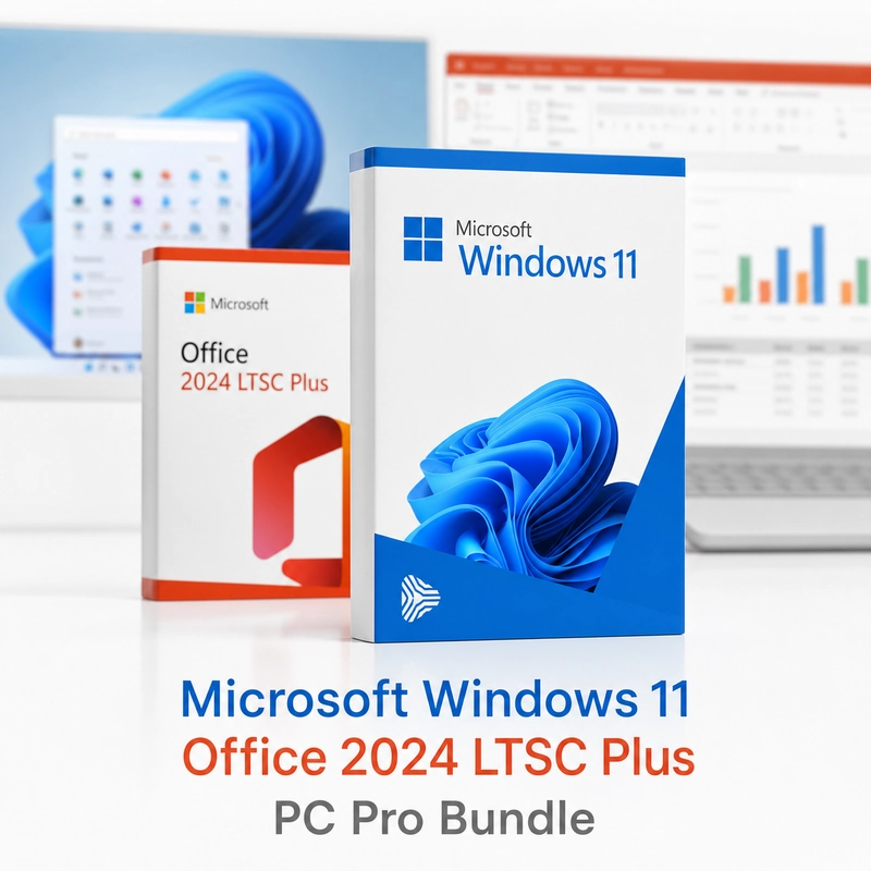 Microsoft Windows 11 Pro + Microsoft Office 2024 LTSC Professional Plus Bundle (PC)