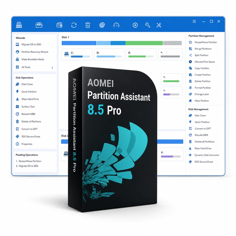 AOMEI Partition Assistant 8.5 Pro