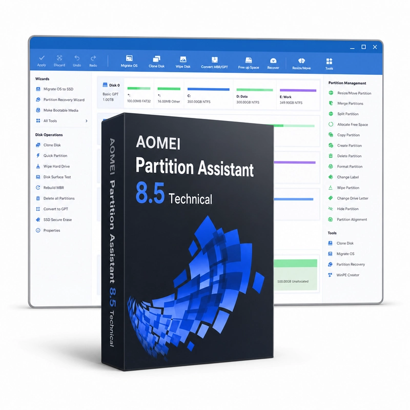 AOMEI Partition Assistant 8.5 Technician
