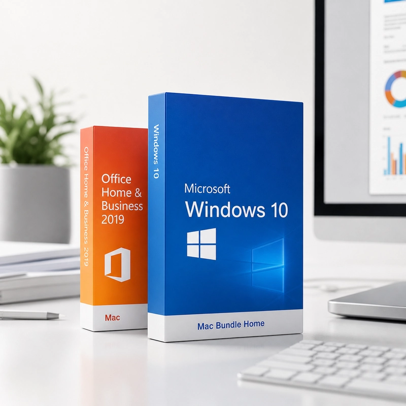 Microsoft Windows 10 Home + Microsoft Office Home & Business 2019 (Mac) Bundle