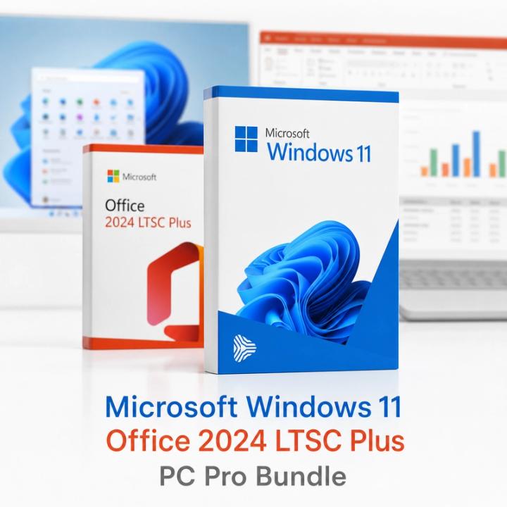 Microsoft Windows 11 Pro + Microsoft Office 2024 LTSC Professional Plus Bundle (PC)