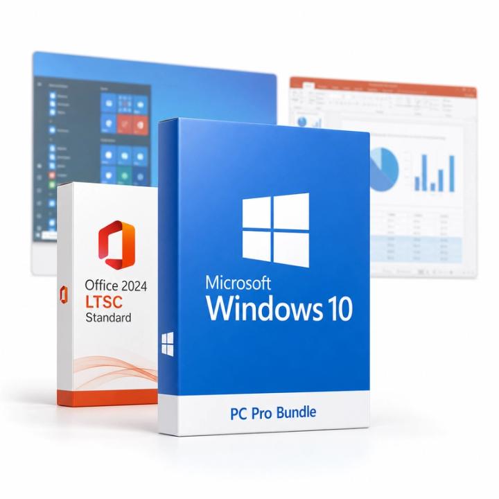 Microsoft Windows 10 Pro + Office 2024 LTSC Standard Bundle (PC)