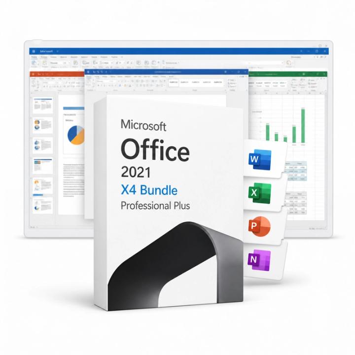Microsoft Office 2021 Professional Plus 4-License Bundle (PC)